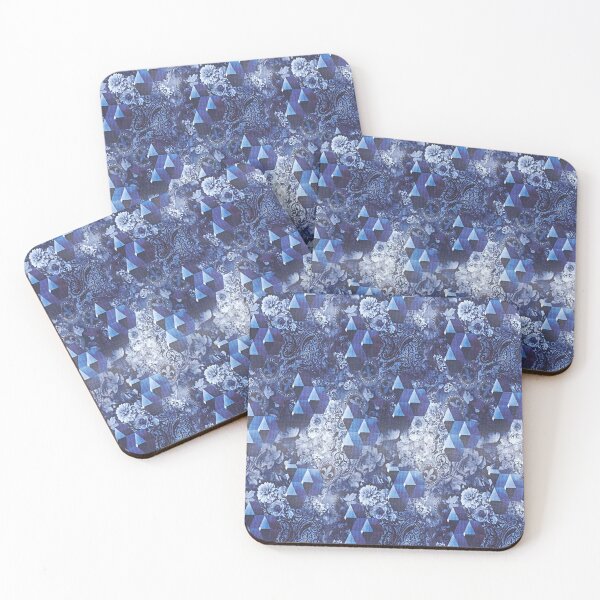Item preview, Floral Ornaments & Lozenges - blue designed and sold by jwebmarket.