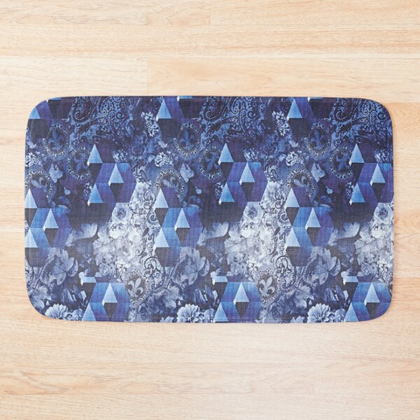 Item preview, Floral Ornaments & Lozenges - blue designed and sold by jwebmarket.