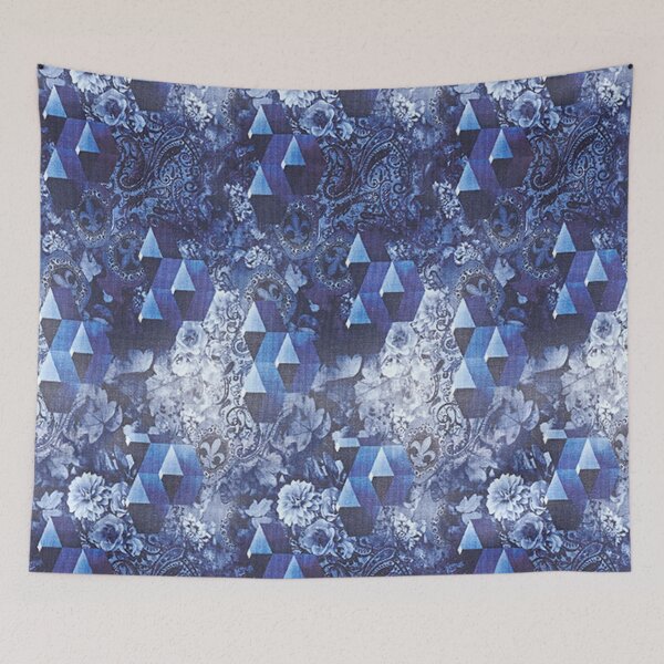 Item preview, Floral Ornaments & Lozenges - blue designed and sold by jwebmarket.