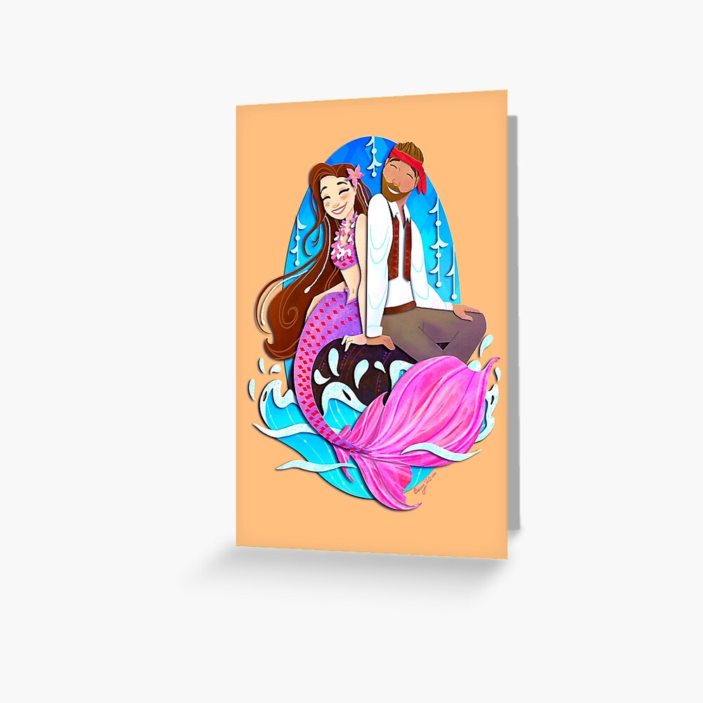 The Pirate and the Mermaid Greeting Card