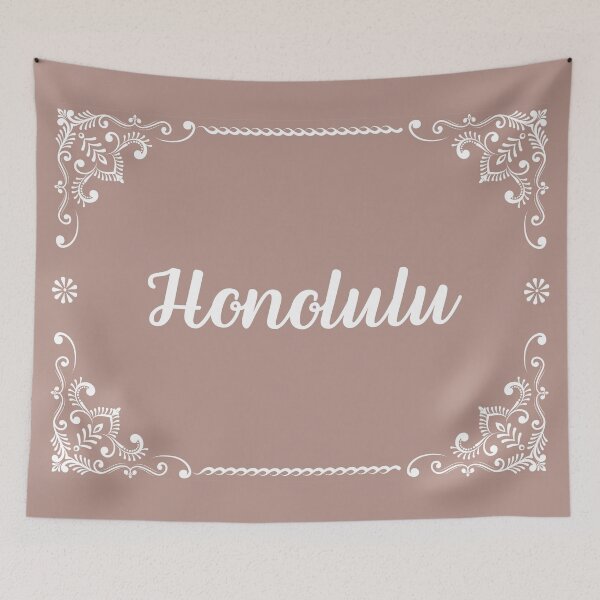 Artikelvorschau, Honolulu - Monogramm Boho-Stil (Pastellrosa) entworfen und verkauft von CityCollection.