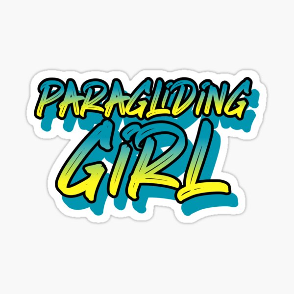 Fille de parapente Sticker