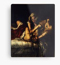 Judith Slaying Holofernes by Artemisia Gentileschi Metal Print