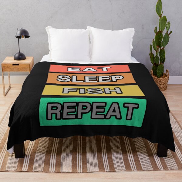 Item preview, Eat Sleep Fish Repeat RETRO designed and sold by teledesign.