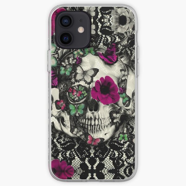 Victorian Gothic Lace skull iPhone Soft Case