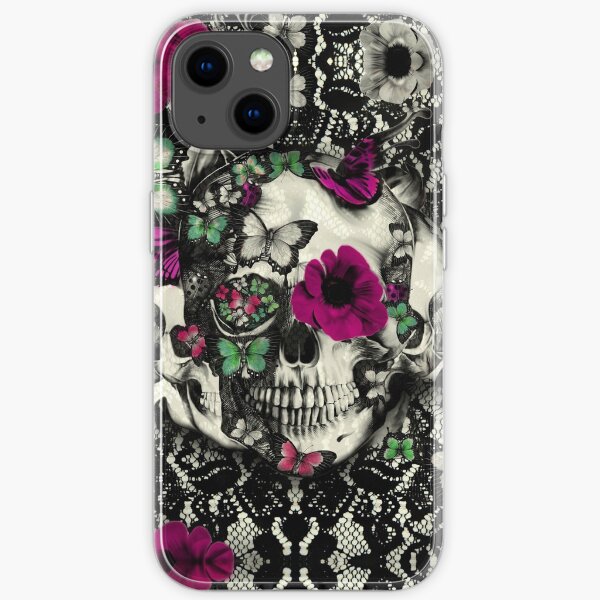 Victorian Gothic Lace skull iPhone Soft Case