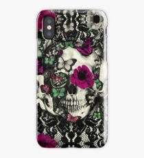 Victorian Gothic Lace skull iPhone Case