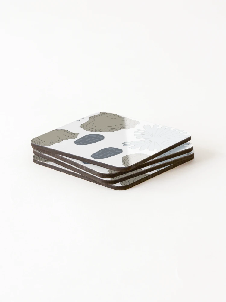 Thumbnail 4 of 5, Coasters (Set of 4), Shell shores  designed and sold by RubyPrintDesign.