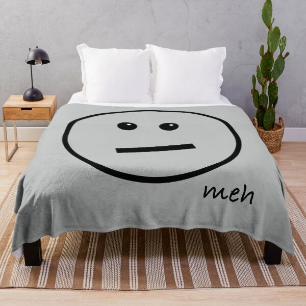 Item preview, Meh Face - Oversized on Grey designed and sold by Whoopsidoodle.