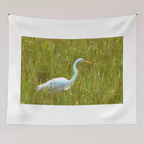 Item preview, Marsh Grass And An Egret designed and sold by LisaWootenPhoto.