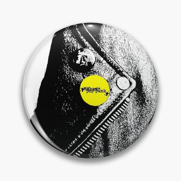 Item preview, Middle Aged Pop Punk Leather Jacket (Yellow Pin) designed and sold by Getonboardman.