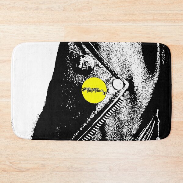 Item preview, Middle Aged Pop Punk Leather Jacket (Yellow Pin) designed and sold by Getonboardman.