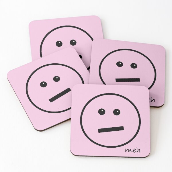 Item preview, Meh Face - Oversized on Pastel Pink designed and sold by Whoopsidoodle.