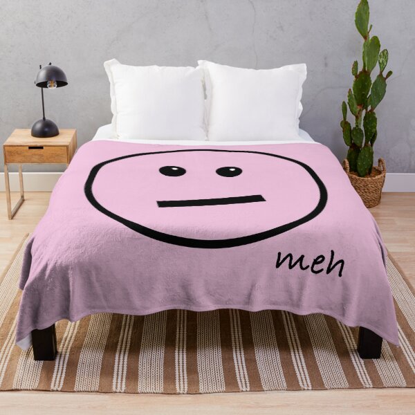 Item preview, Meh Face - Oversized on Pastel Pink designed and sold by Whoopsidoodle.