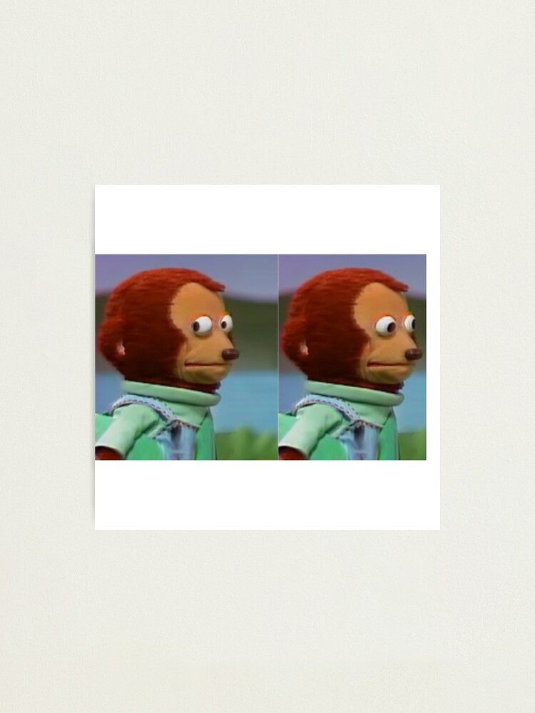 Monkey puppet meme | Photographic Print