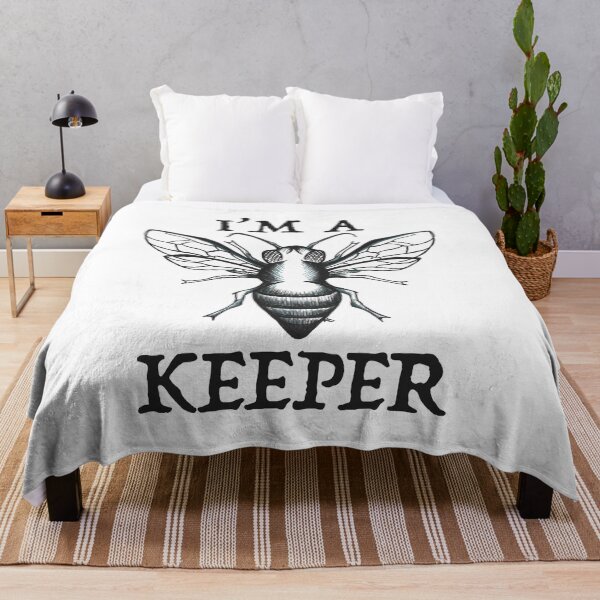 Item preview, Black and White Honey Bee - I'm A Keeper designed and sold by The White Bat.