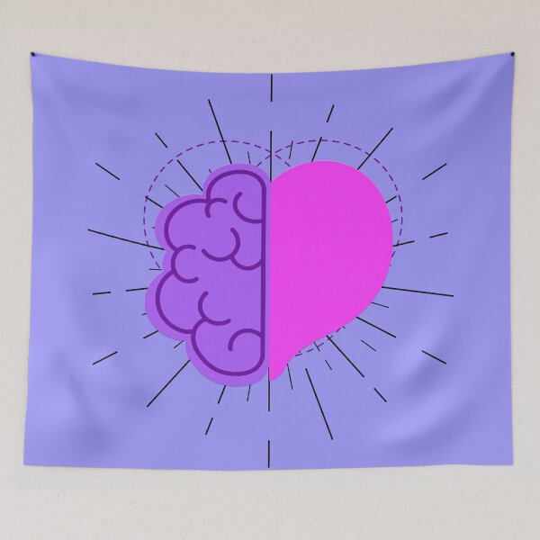 Item preview, Brain and heart symbol designed and sold by magenta-dream.