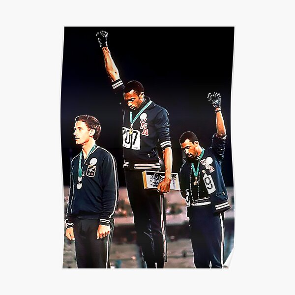 Black Power Salute Jeux Olympiques Vintage de 1968 Poster