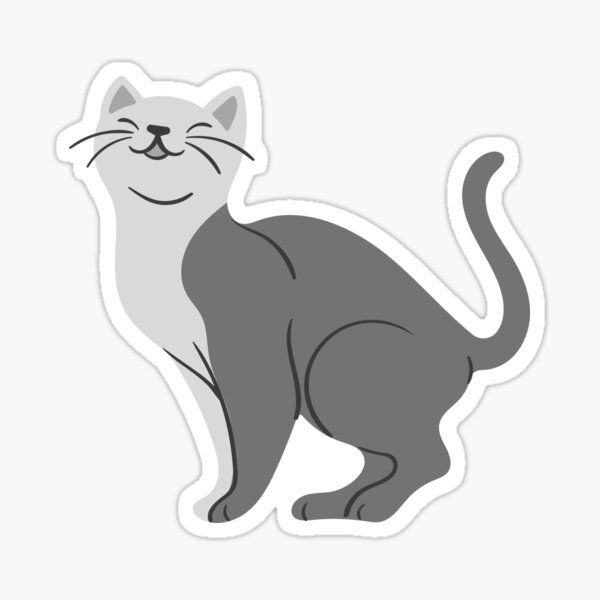 “Grey Cat” Sticker by xxxbeckiixxx | Redbubble