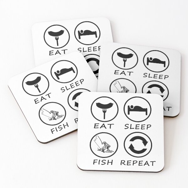 Item preview, Eat Sleep Fish Repeat designed and sold by teledesign.