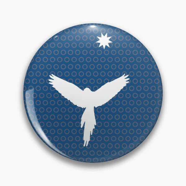 Aperçu de l'œuvre Motif d'oiseaux et d'étoiles blancs sur fond bleu créée et vendue par colorofmagic.