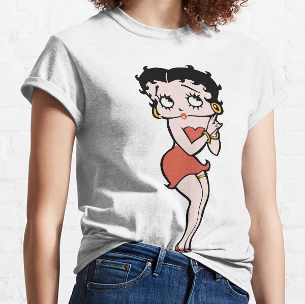 Betty Boop CLASSIC WITH PUP Vintage Style Licensed Women's T-Shirt All Sizes 