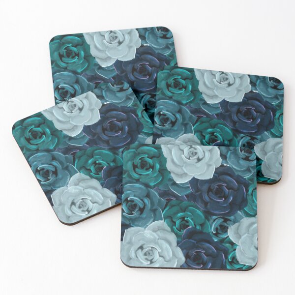 Item preview, Big succulent blue pattern designed and sold by lovelysarahm.