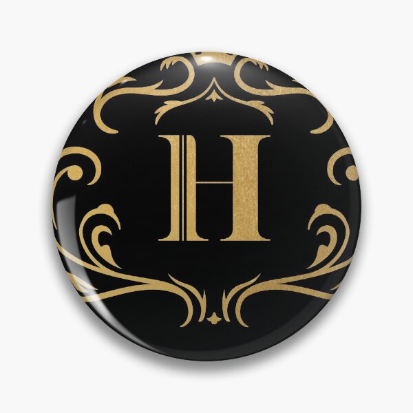 Item preview, H monogram, letter H, initial, emblem | gold designed and sold by rattob.