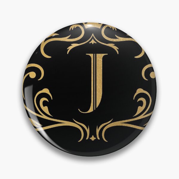 Item preview, J monogram, letter J, initial, emblem | gold designed and sold by rattob.