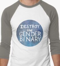 Destroy The Gender Binary Men's Baseball ¾ T-Shirt