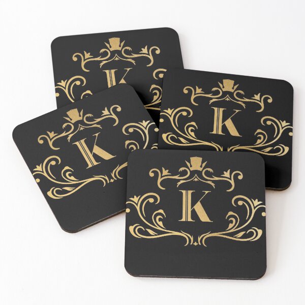 Item preview, K monogram, letter K, initial, emblem | gold designed and sold by rattob.