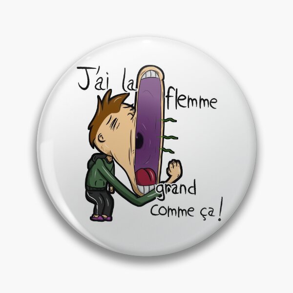 Aperçu de l'œuvre J'ai la flemme grand comme ça! créée et vendue par KonekiShop.