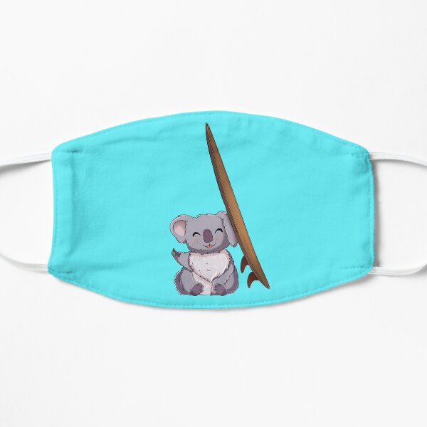 Happy Koala Love Surfing Flat Mask