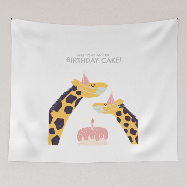Item preview, Stay home and eat Birthday Cake! designed and sold by Kaupasi.