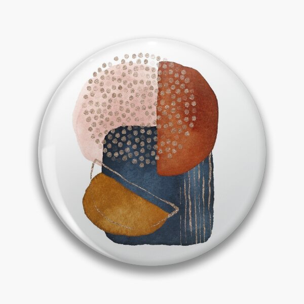 Item preview, Abstract Terracotta, Navy Blue, Blush Pink, Art Print By LandSartprints  designed and sold by LandSartprints.