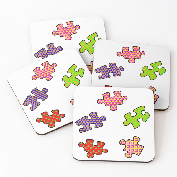 Item preview, Colorful Patterned Jigsaw Puzzle Pieces designed and sold by SarahJisri.