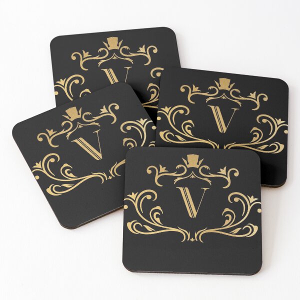 Item preview, V monogram, letter V, initial, emblem | gold designed and sold by rattob.