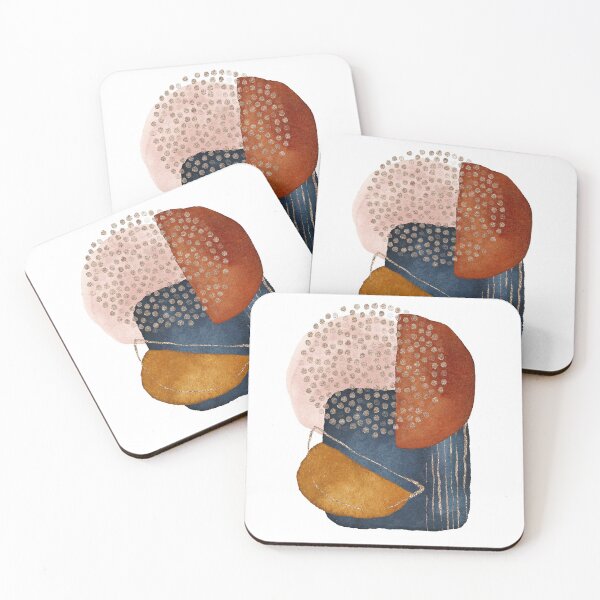 Item preview, Abstract Terracotta, Navy Blue, Blush Pink, Art Print By LandSartprints  designed and sold by LandSartprints.