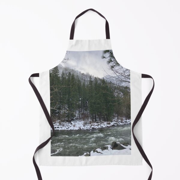 Item preview, Snowy Mountain Trees on a River designed and sold by toohot2trot189.