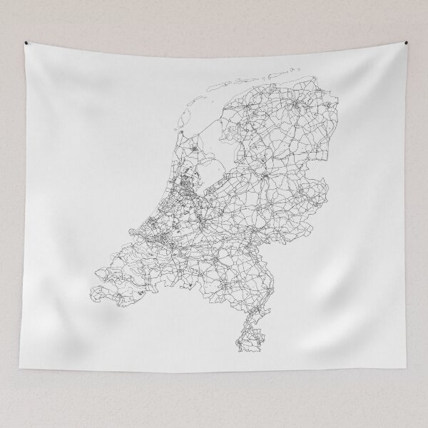 Item preview, Netherlands Map, Art Print By LandSartprints designed and sold by LandSartprints.