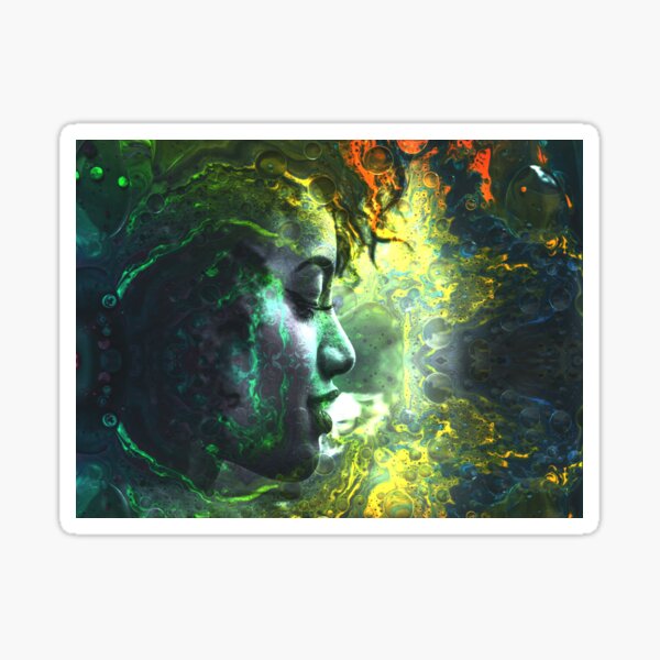 African American Woman Smoking Sticker