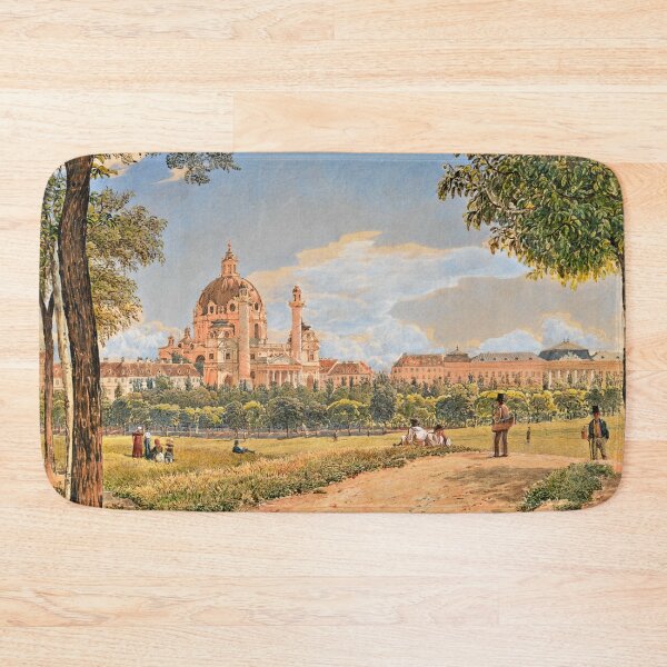 Item preview, Vista de la Iglesia de San Carlos y el Instituto Politécnico de Viena designed and sold by TribesPrints.