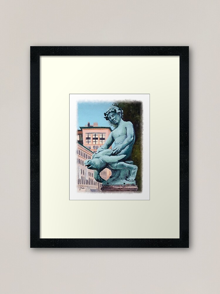 Thumbnail 2 of 7, Framed Art Print, Turtle Boy designed and sold by JLSimpkinsArt.