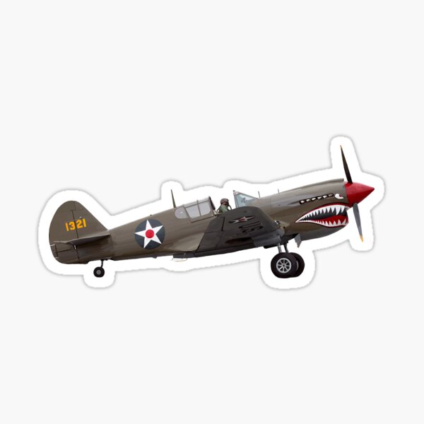 Vintage P-40 Warhawk Military Aircraft Enamel Lapel Pin 