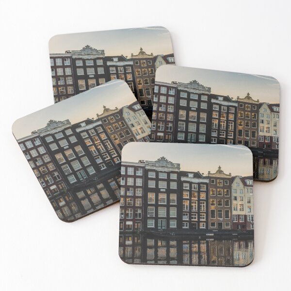 Aperçu de l'œuvre    I Love Amsterdam - bâtiments sur la rivière créée et vendue par Rajzone.