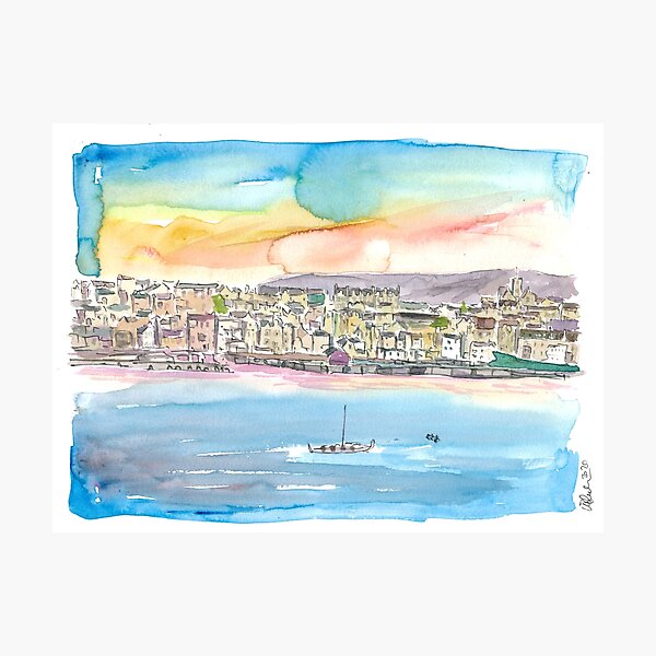 Lerwick Shetland Waterfront and Harbour Photographic Print