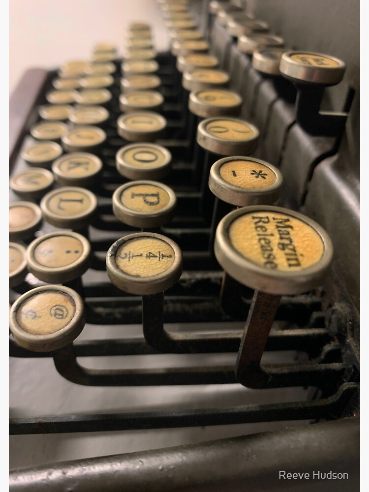 "Vintage Typewriter Margin Release" Sticker for Sale by reevehudson