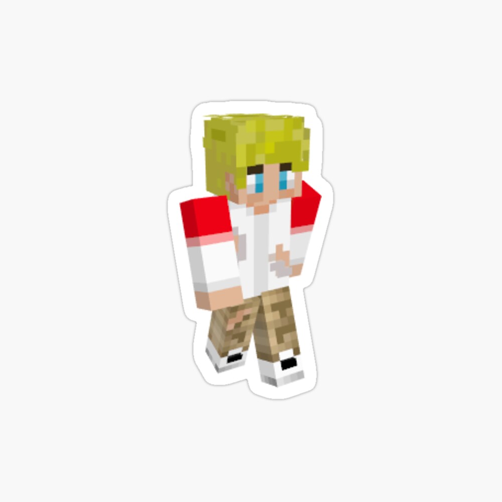 Technoblade Minecraft skin Sticker for Sale by lottedesigns