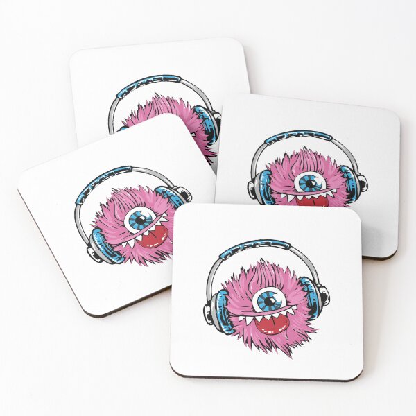 Item preview, Eye Monster with eaerphones designed and sold by Fit & Fun  Gallery.