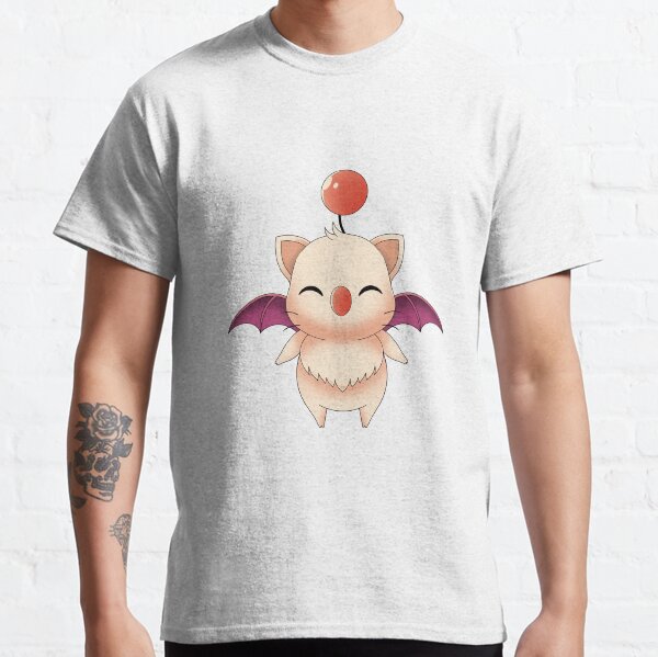 Moogle kupo tshirt para meninas final fantasia xiv jogo topos moda feminina  t camisa de algodão